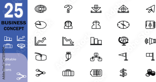 Creative Business Concept Outline icon.