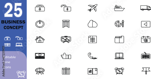Creative Business Concept Outline icon.