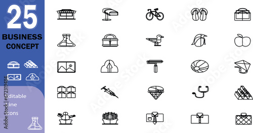 Creative Business Concept Outline icon.