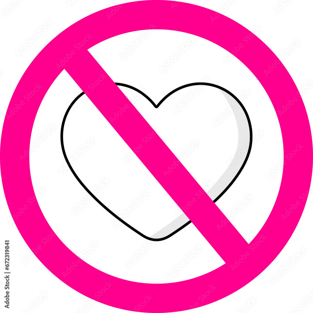 The sign of the sign prohibits love