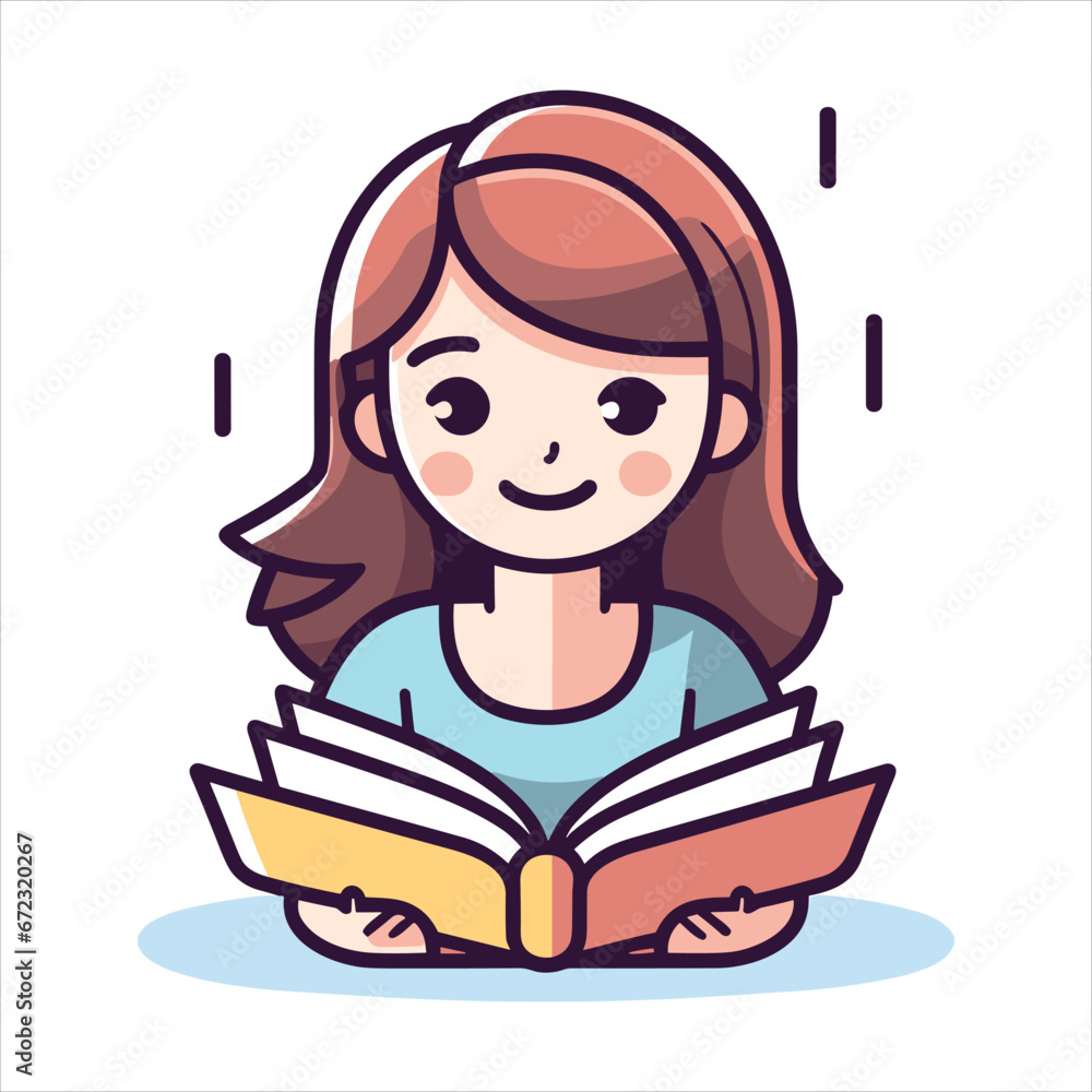 reading book cartoon vector reading book cartoon vector