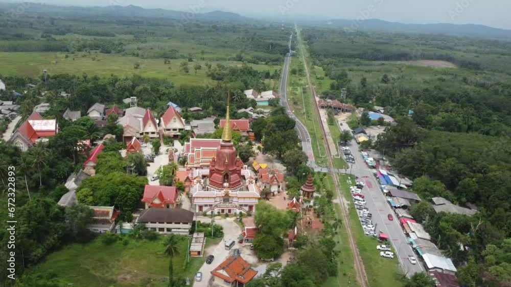 Top view, Wat Chang Hai, Luang Pu Thuat, Pattani, three southern border provinces, Thailand. Top view, Wat Chang Hai, Luang Pu Thuat, Pattani, three southern border provinces, Thailand.