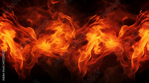 Embers and Flames Texture Fiery Delight on a Black Isolated Background