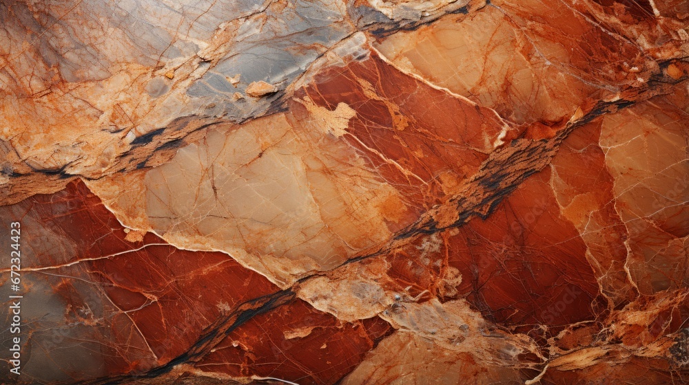 Fototapeta premium A mesmerizing snapshot of earth's raw beauty, captured in a swirl of warm browns and tans, showcasing the intricate details of a solitary stone