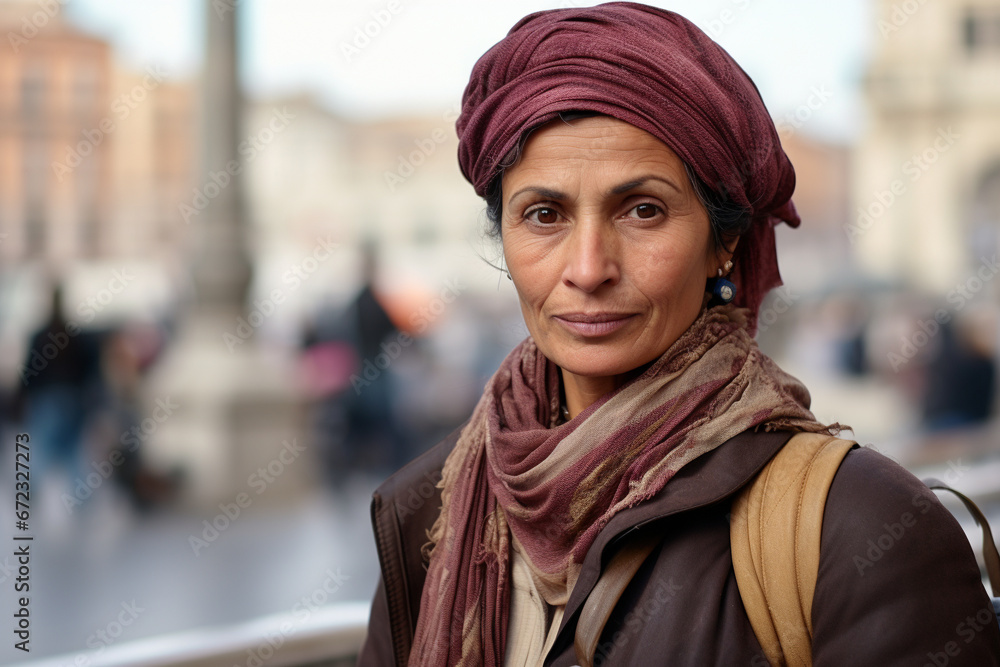 Roma tourist woman Roma tourist woman