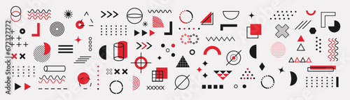 Geometric shapes collection. Colorful geometric background. Vector illustration