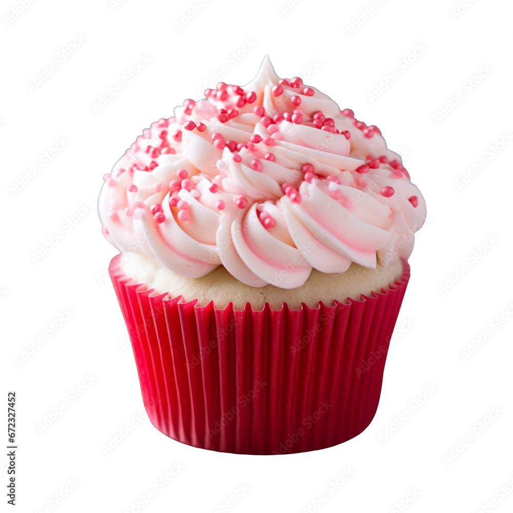 St-Valentine's Cupcakes, Valentine's Day Cupcakes, Heart, Love, Red, Pink and White Sprinkles, White Vanilla Cake, Creamy White Icing Frosting, Isolated on Transparent Background PNG St-Valentine's Cupcakes, Valentine's Day Cupcakes, Heart, Love, Red, Pink and White Sprinkles, White Vanilla Cake, Creamy White Icing Frosting, Isolated on Transparent Background PNG