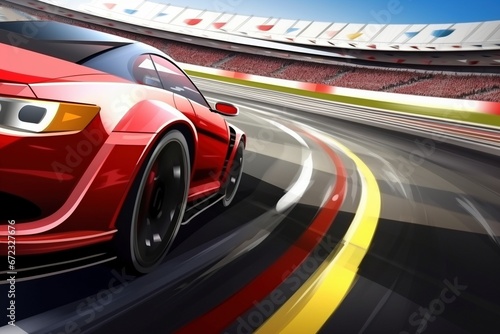 Start Your Engines: The International Race Track Roars to Life as High-Speed Racing Car Competes in Adrenaline-Packed Battle