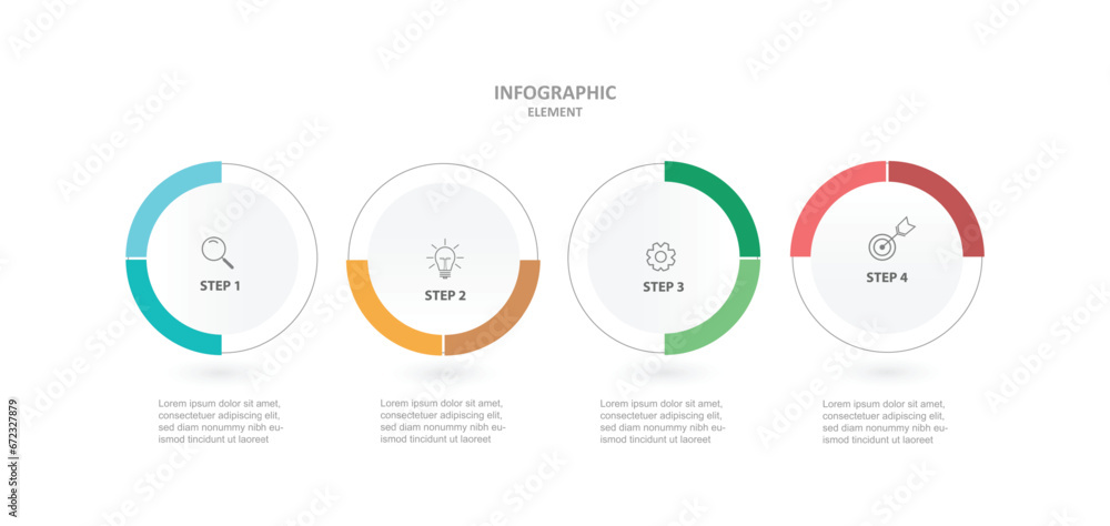 Fototapeta premium Infographic template design 