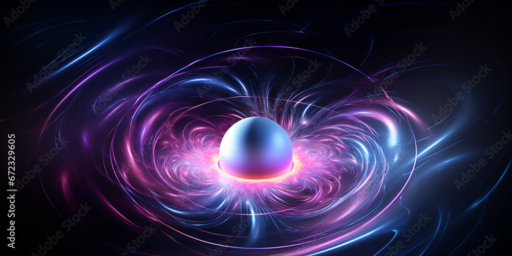science background with particles and waves plasma, quantum technology science background with particles and waves plasma, quantum technology