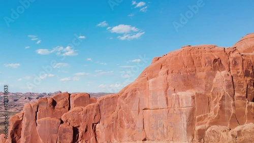 Aerial view of Park Avenue , Arches National Park - Utah photo