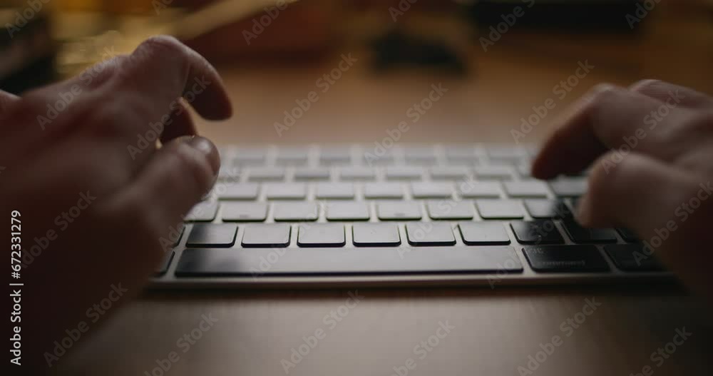 Typing On Computer Keyboard Late Office Working Business Corporate Typing On Computer Keyboard Late Office Working Business Corporate