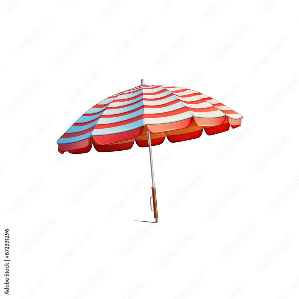 Umbrella beach isolated transparent, AI Generated Umbrella beach isolated transparent, AI Generated