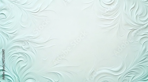 3D Light Blue Paint Strokes Pattern, Curled texture, Wallpaper, Background. With curled shapes. Modern Art. Texture with three-dimensional reliefs of light blue and white paint on the wall. photo