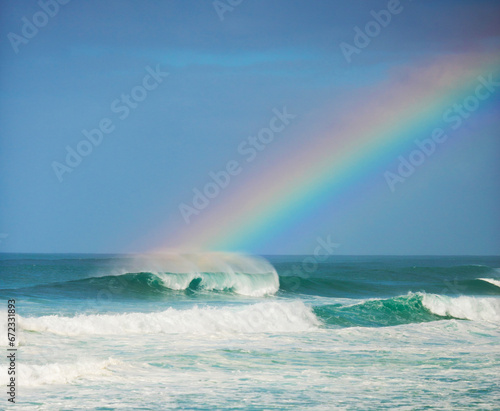 Rainbow Over Wave 