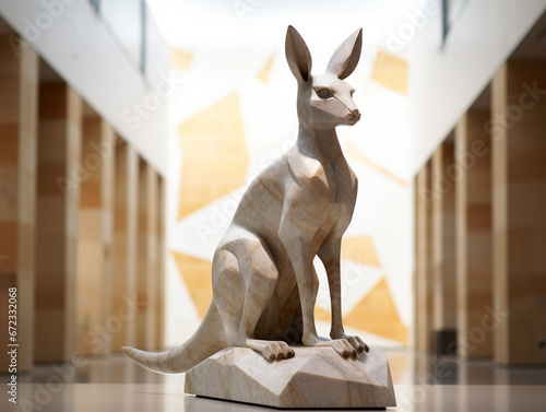 A Marble Statue of a Kangaroo © Nathan Hutchcraft