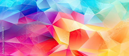 A multicolored geometric poligonal creates an abstract background photo