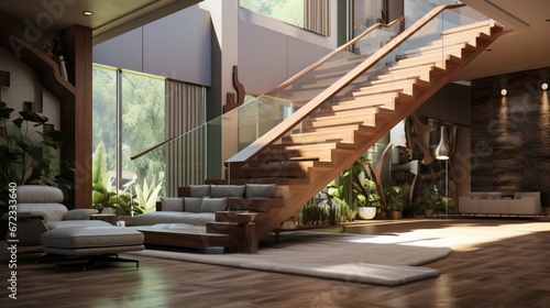Modern stair case design / interior redecoration & renovation conceptual 8k,