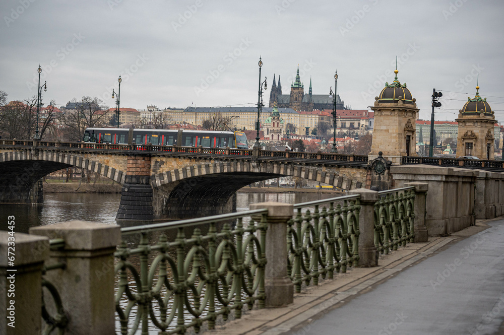 Fototapeta premium In der schönen Stadt Prag. 