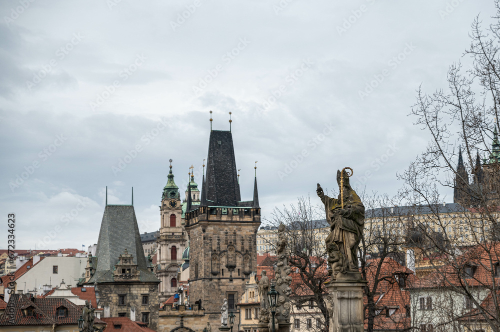 Fototapeta premium In der schönen Stadt Prag. 
