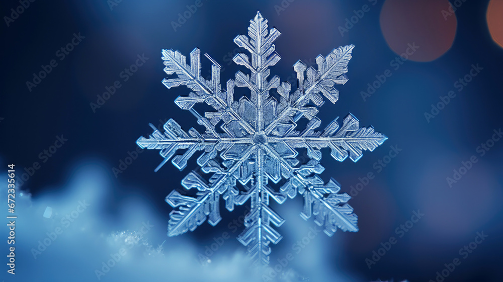 Delicate snowflake crystal. Cold or winter time concept. Delicate snowflake crystal. Cold or winter time concept.