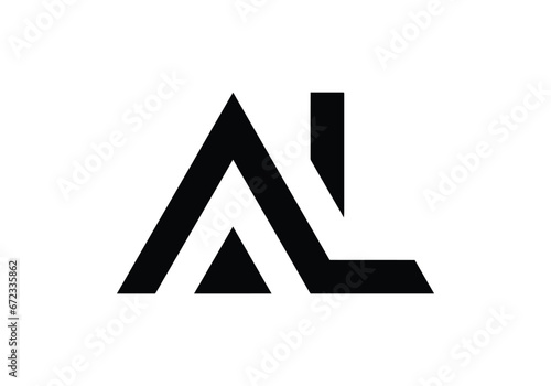 Initial monogram letter AL logo Design vector Template. AL Letter Logo Design. 