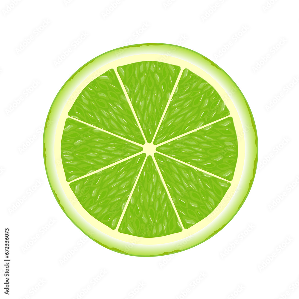 Lime slice illustration for web isolated on white background Lime slice illustration for web isolated on white background