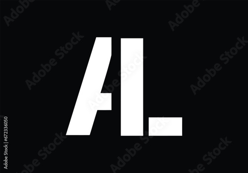 Initial monogram letter AL logo Design vector Template. AL Letter Logo Design. 