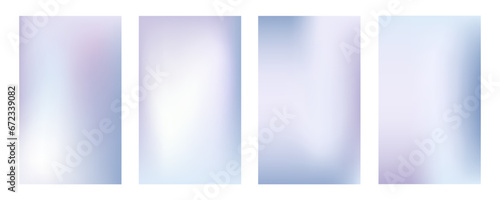 Winter pastel colored gradient. Simple gradient background set