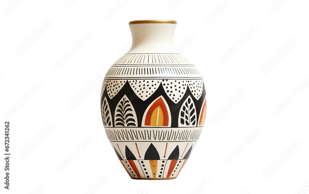 Unique Vase, on transparent background
