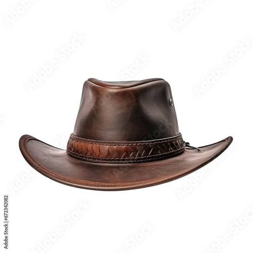 leather hat isolated on transparent background