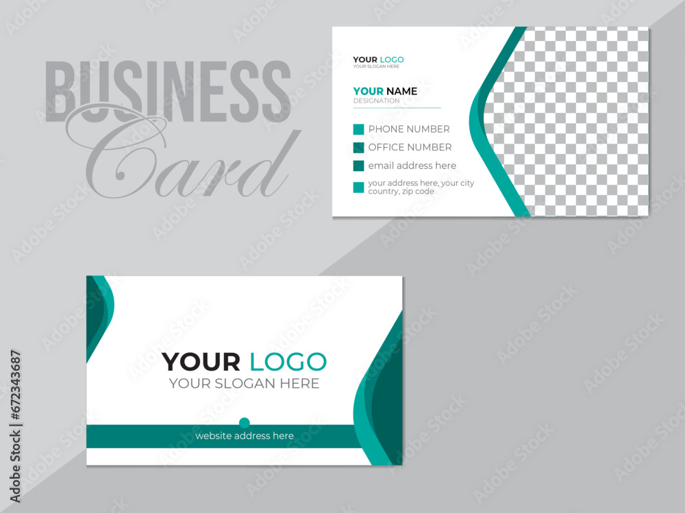 Modern business card design template. Modern business card design template.