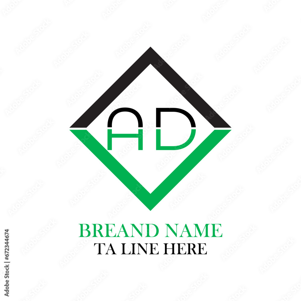 AD capital letter enclosed in a square. AD letter logo creative design. AD unique design. Creative Modern AD Letters icon vector Illustration AD capital letter enclosed in a square. AD letter logo creative design. AD unique design. Creative Modern AD Letters icon vector Illustration
