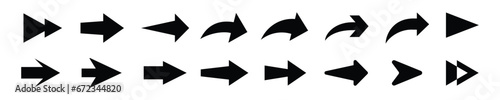 Free Download Arow set symbol icons vector. for web design Arrow icon. Simple vector arrow illustration. Black icons. - GFXLoad