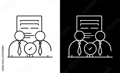 Dual Employees Project Contract Icon