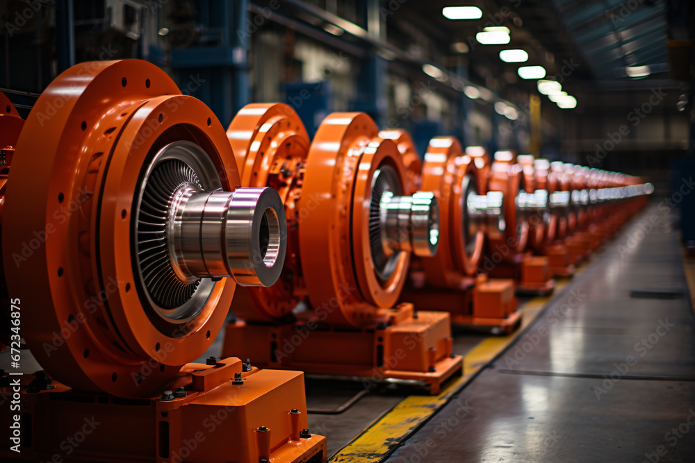 Industrial machinery in a factory setting Industrial machinery in a factory setting