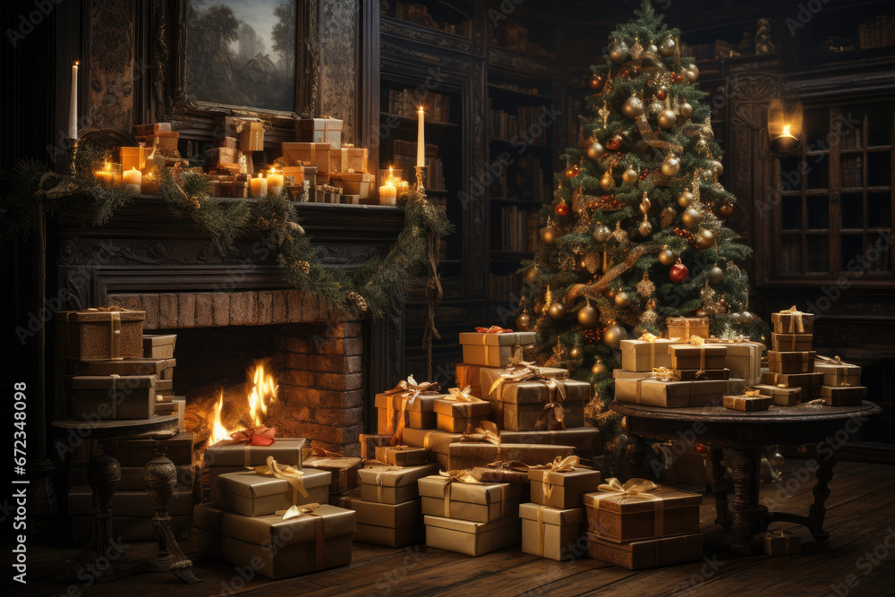 Christmas tree with presents (AI Generated) Christmas tree with presents (AI Generated)