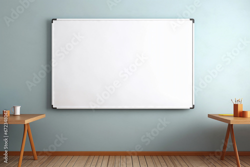 Empty whiteboard in the meeting room