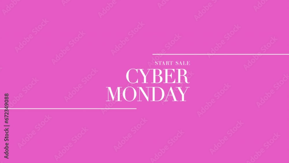 Cyber Monday text with lines on pink modern gradient, motion abstract holidays, minimalism and promo style background Cyber Monday text with lines on pink modern gradient, motion abstract holidays, minimalism and promo style background