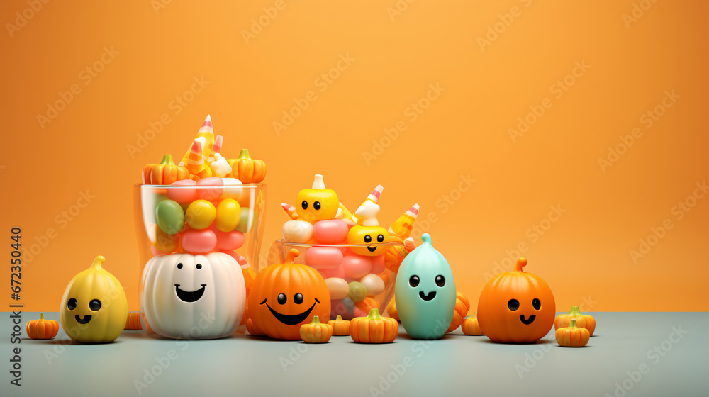 Cute and Colorful Halloween Empty Mockup Cute and Colorful Halloween Empty Mockup