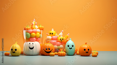 Cute and Colorful Halloween Empty Mockup