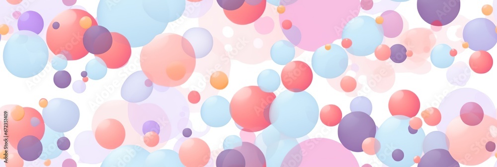 Background with cute bubbles on a white background