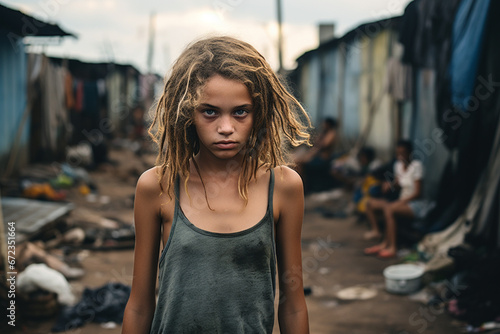 A girl in a brazilian slum