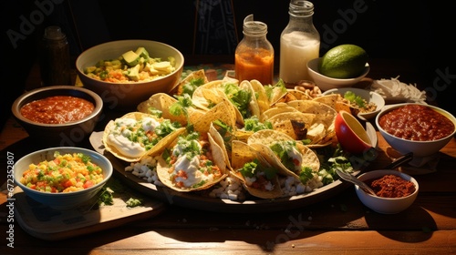 mexican food, tacos ai generated image