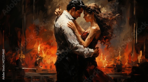 tango in fire passion ai generated
