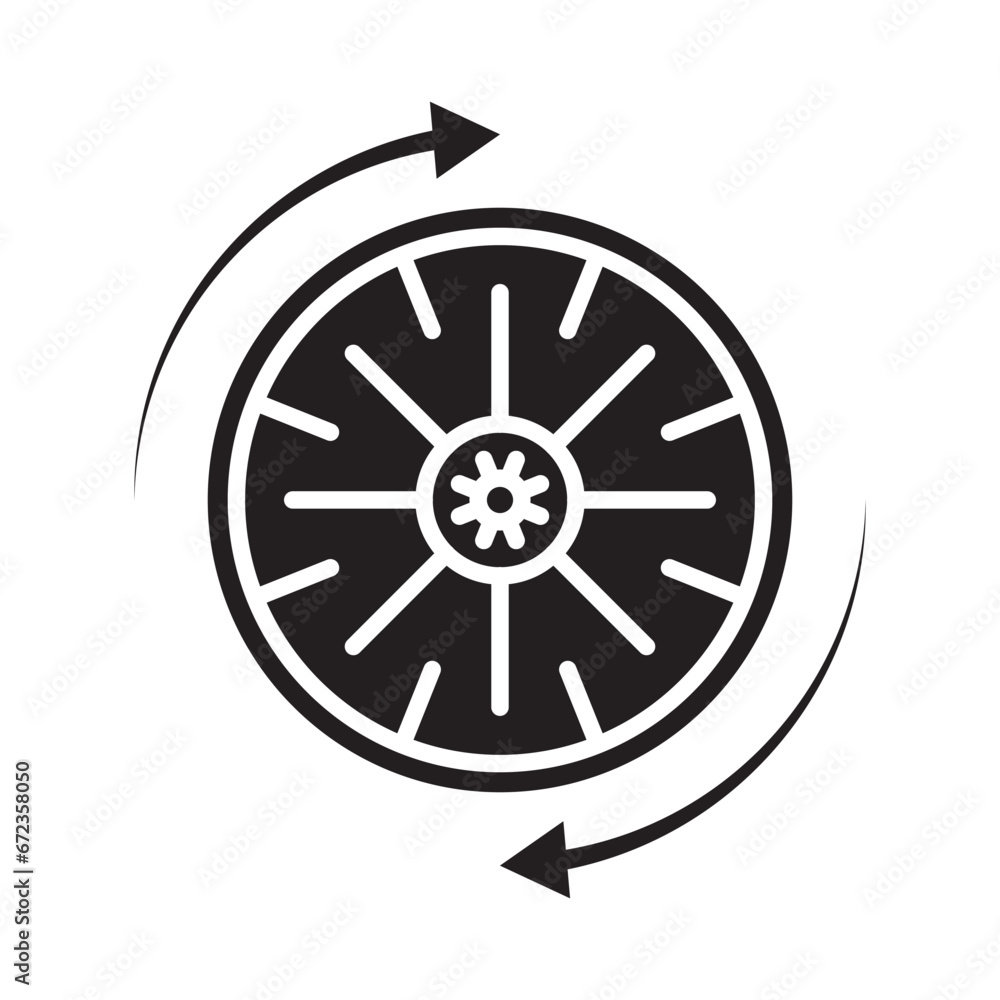 motor pulsator wheel icon vector illustration eps motor pulsator wheel icon vector illustration eps