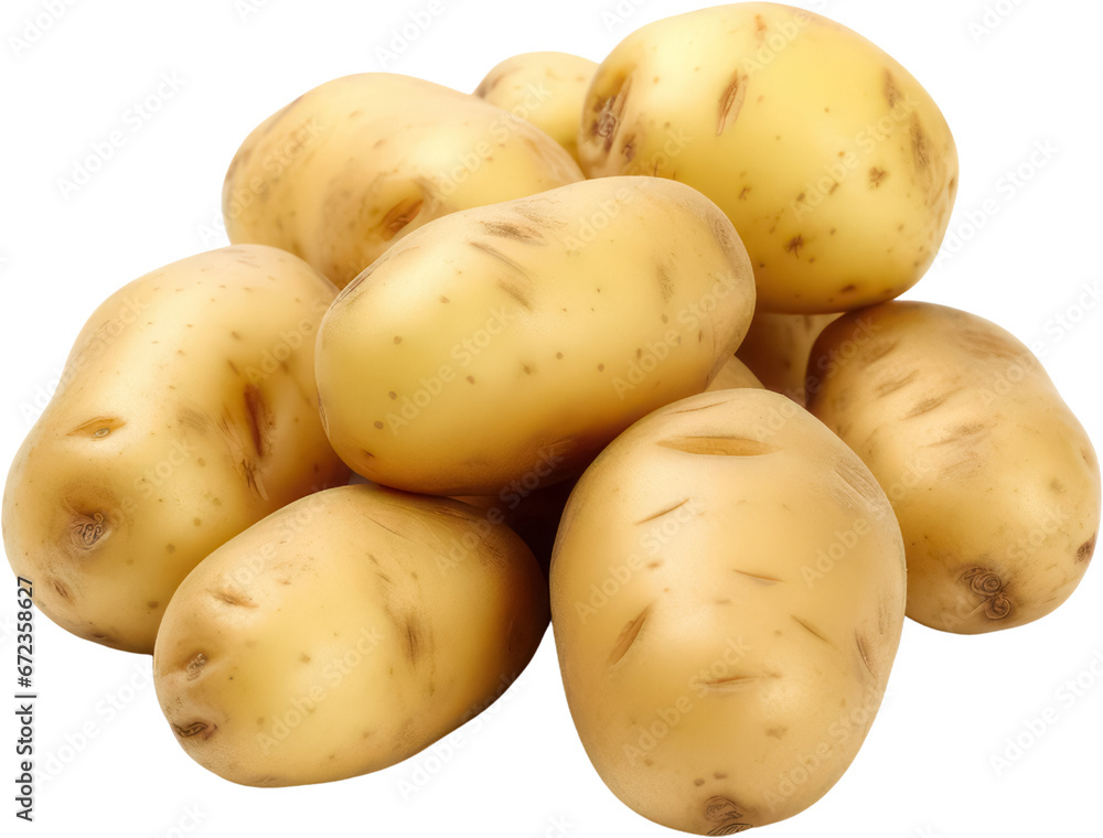 Group Raw Fresh and whole potatoes, organic, PNG, Transparent, isolate. Group Raw Fresh and whole potatoes, organic, PNG, Transparent, isolate.