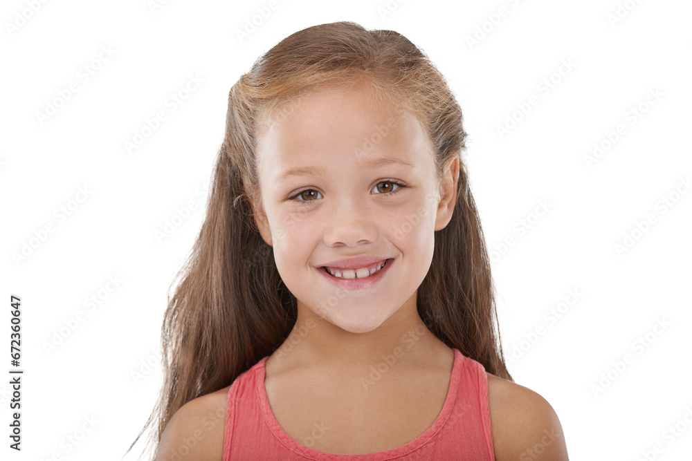 Portrait, kids and smile with an adorable girl isolated on a transparent background for growth or child development. Face, children and happy with a cute young youth on PNG looking natural or casual Portrait, kids and smile with an adorable girl isolated on a transparent background for growth or child development. Face, children and happy with a cute young youth on PNG looking natural or casual