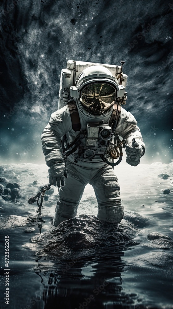 Obraz premium Astronaut floating in space