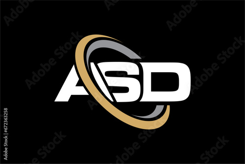ASD creative letter logo design vector icon illustration